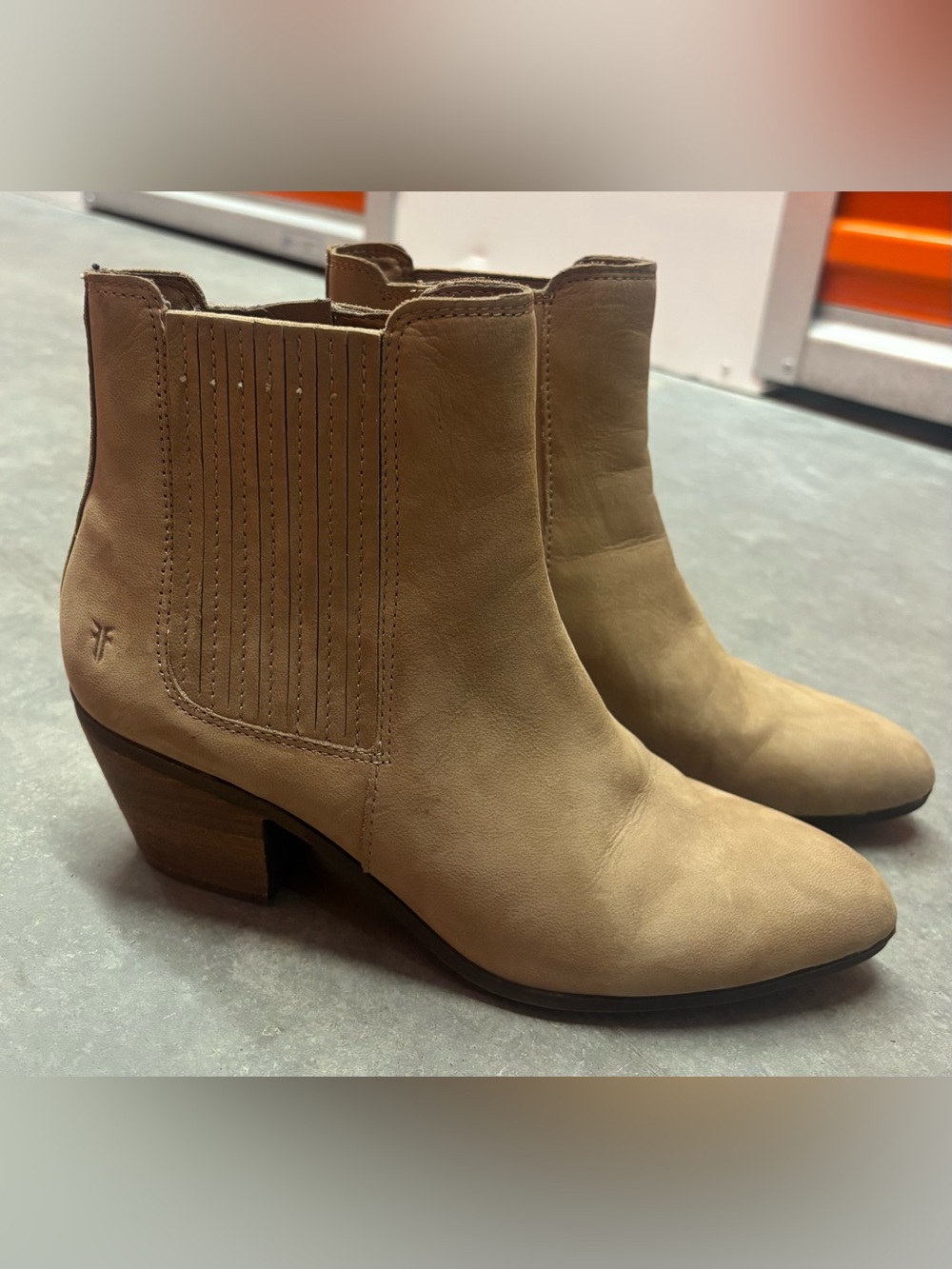 Frye Women's Tan Suede Ankle Booties | Size 9.5